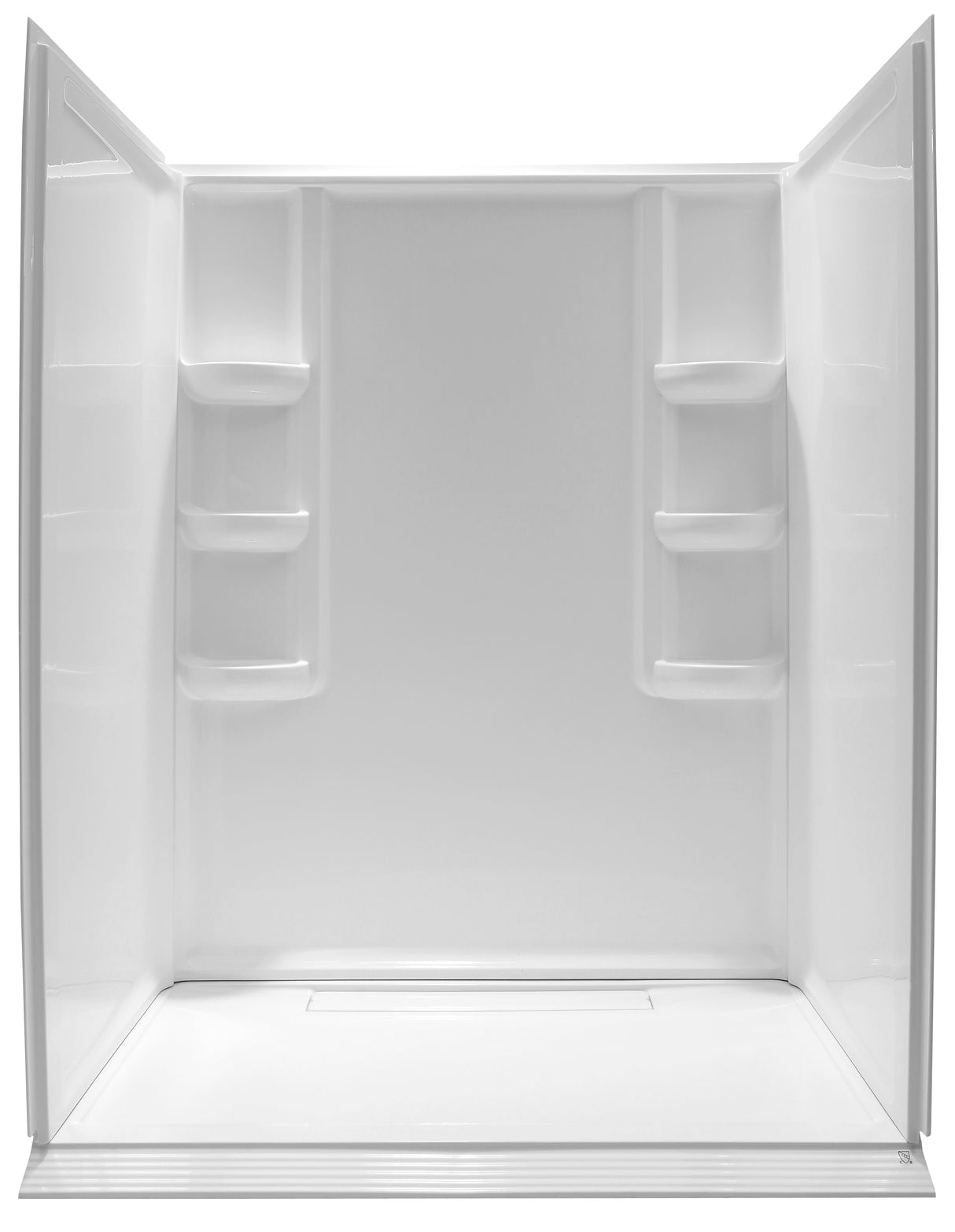 ANZZI SWAZ009WH-014WC Lex-Class 60 in. x 74 in. Shower Wall Surround and Base in White