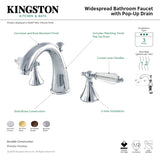 Aqua Eden KS2972WLL 8 in. Widespread Bathroom Faucet, Polished Brass