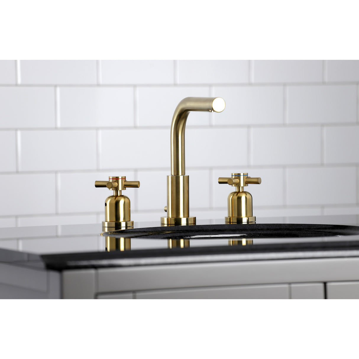 Fauceture FSC8953DX 8 in. Widespread Bathroom Faucet, Brushed Brass