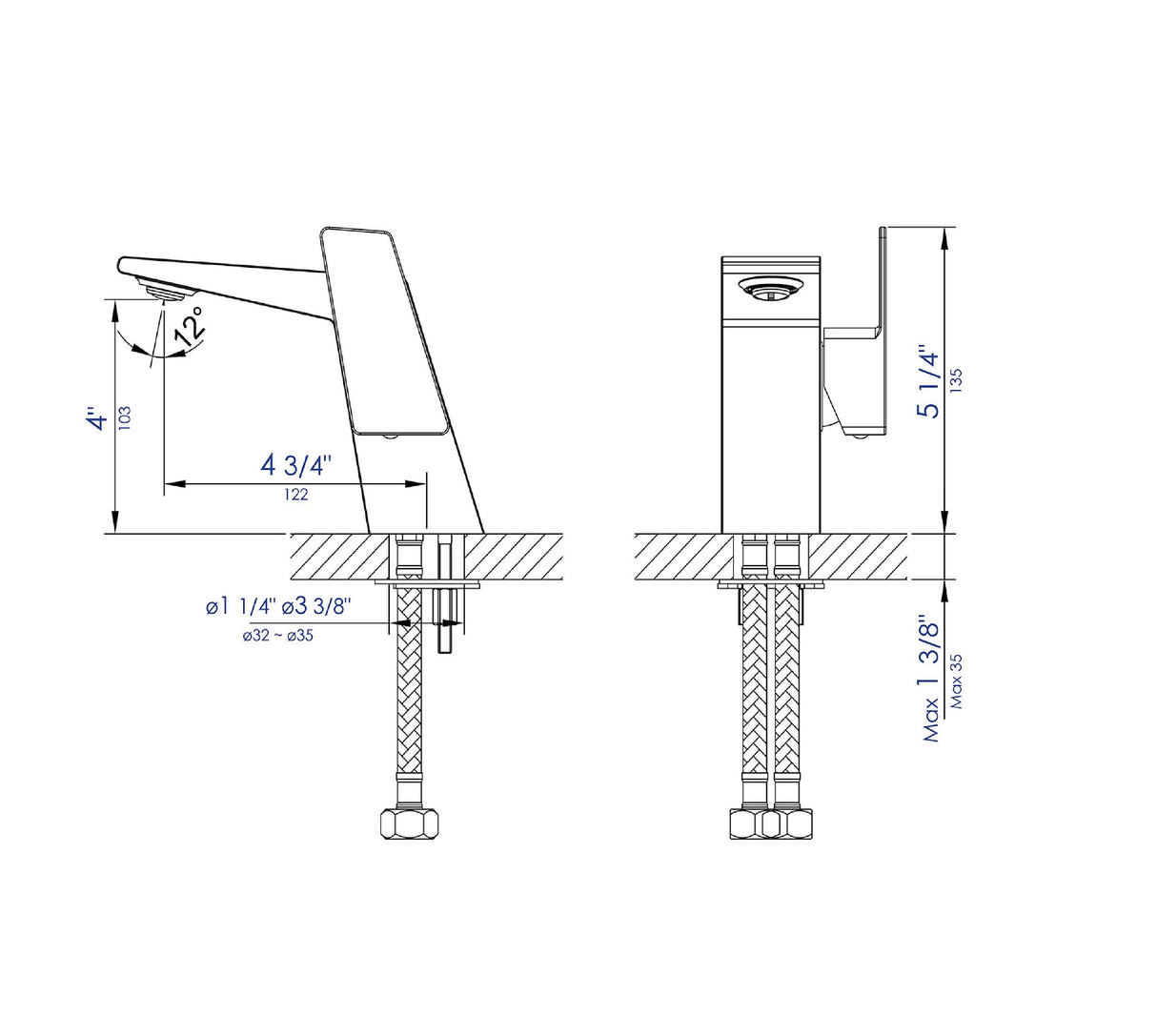 Black Matte Single Hole Bathroom Faucet