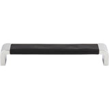 Atlas Homewares Paradigm Pull 6 5/16 Inch (c-c) CH & Black Leather