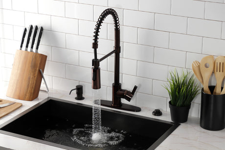 Gourmetier LS8775CTL Continental Single-Handle Pre-Rinse Kitchen Faucet, Oil Rubbed Bronze