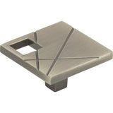 Atlas Homewares Modernist Left Square Knob 1 1/2 Inch Brushed Nickel