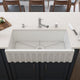 ALFI brand AB3618HS-W 36 inch White Reversible Smooth / Fluted Single Bowl Fireclay Farm Sink