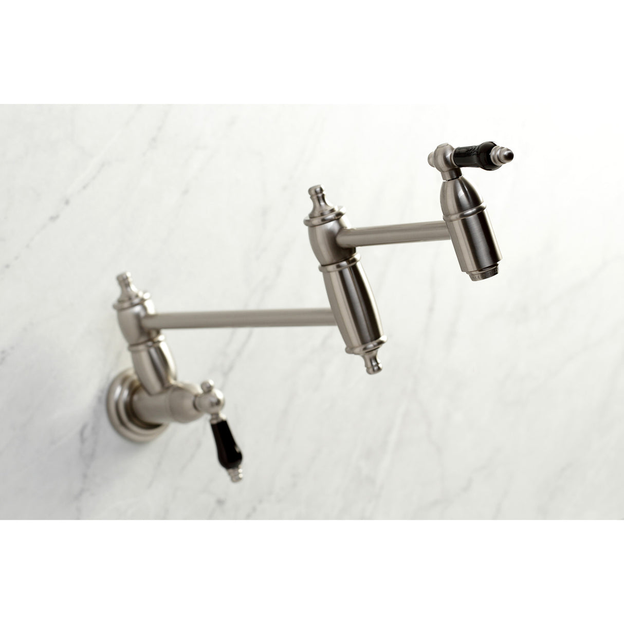 Kingston Brass KS3108PKL Duchess Wall Mount Pot Filler, Brushed Nickel