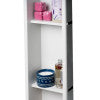 ALFI brand 8" x 36" White Matte Stainless Steel Vertical Triple Shelf Bath Shower Niche