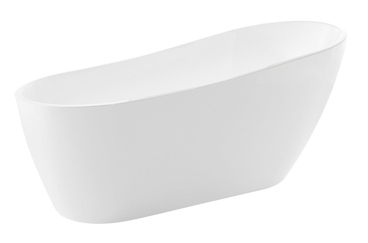 ANZZI FT-AZ093-R Series 5.58 ft. Freestanding Bathtub in White