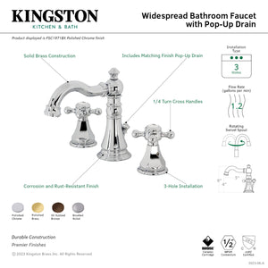 Kingston Brass FSC1971BX Metropolitan Widespread Bathroom Faucet, Polished Chrome