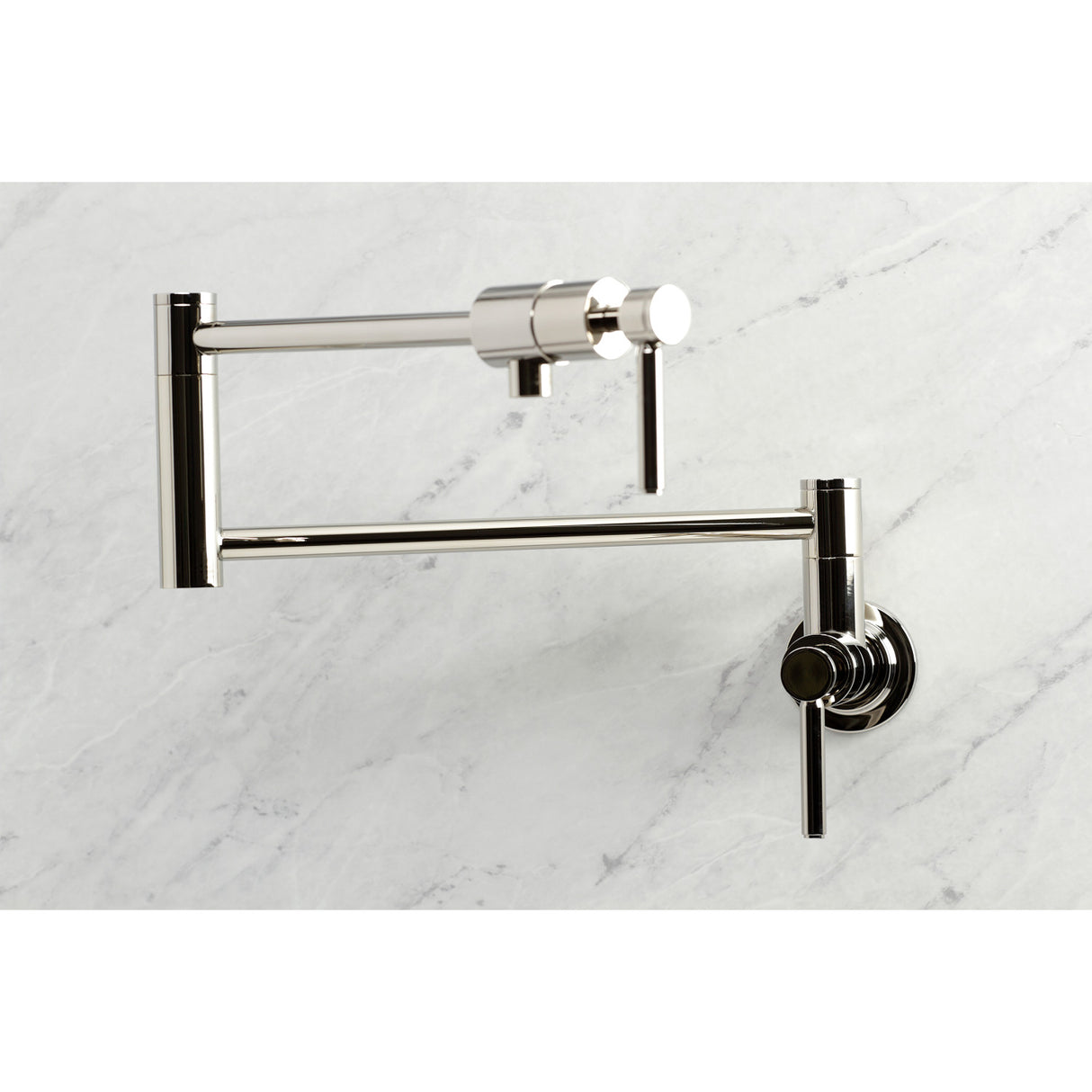 Kingston Brass KS4106DL Concord Wall Mount Pot Filler, Polished Nickel