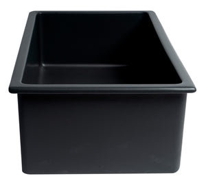 Black Matte 30" x 18" Fireclay Undermount / Drop In Fireclay Kitchen Sink