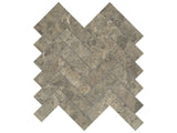 Anatolia Tile 1.25X4 Velutto Ash Herringbone Honed Marble Mosaic 5001-0438-0 * 1 Sheet = .89 Sqft * Velutto Ash Herringbone 1.25x4 - premium natural stone mosaic tile from Anatolia Tile, available at PoshHaus showroom in Keene, NH
