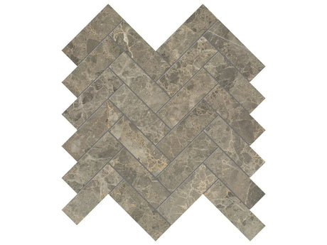 Anatolia Tile 1.25X4 Velutto Ash Herringbone Honed Marble Mosaic 5001-0438-0 * 1 Sheet = .89 Sqft * Velutto Ash Herringbone 1.25x4 - premium natural stone mosaic tile from Anatolia Tile, available at PoshHaus showroom in Keene, NH