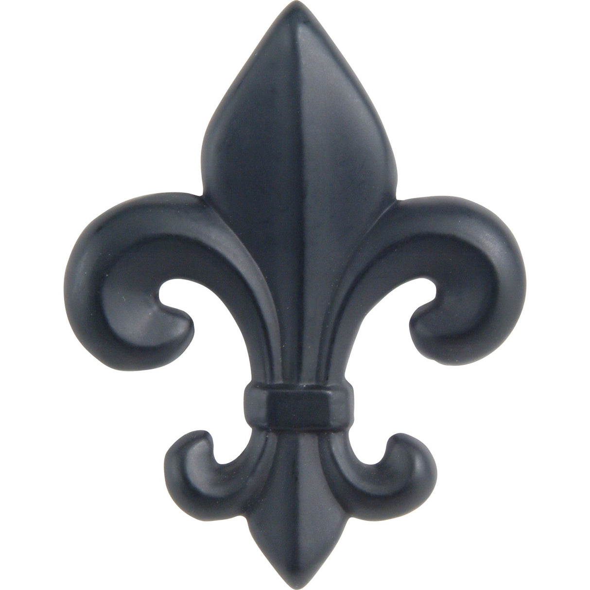 Atlas Homewares Fleur de lys Knob 2 1/4 Inch Matte Black