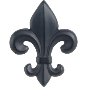 Atlas Homewares Fleur de lys Knob 2 1/4 Inch Matte Black