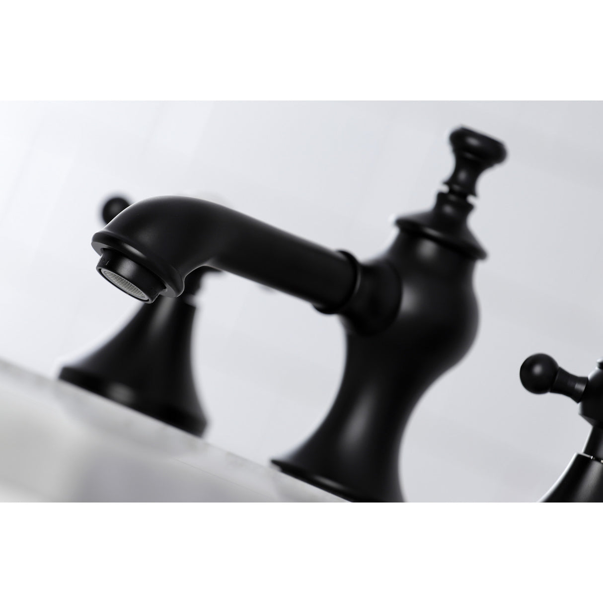 Kingston Brass KC7060BX English Country 8 in. Widespread Bathroom Faucet, Matte Black