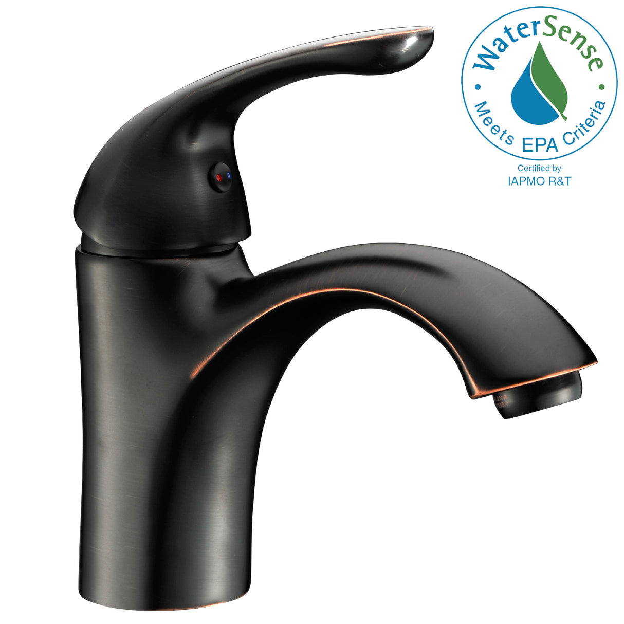 ANZZI L-AZ011ORB Clavier Series Single Hole Single-Handle Mid-Arc Bathroom Faucet in Oil Rubbed Bronze