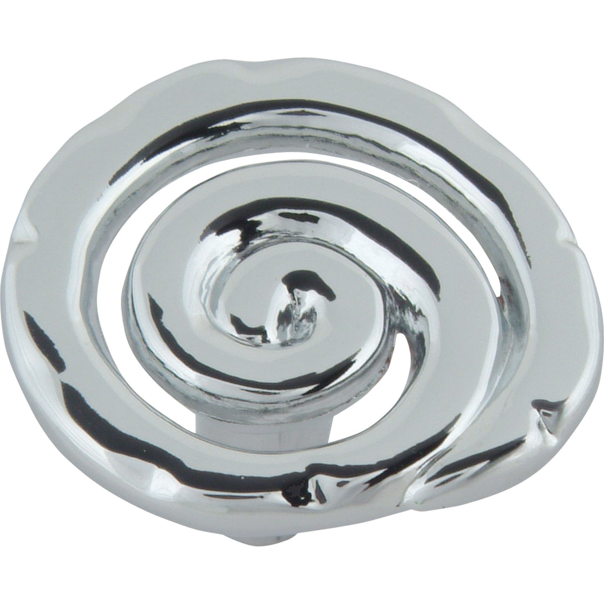 Atlas Homewares Scroll Knob 1 1/2 Inch Polished Chrome