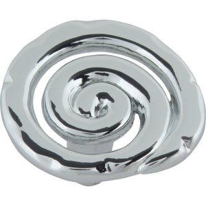 Atlas Homewares Scroll Knob 1 1/2 Inch Polished Chrome