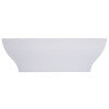 ALFI brand AB8840 67 inch White Rectangular Acrylic Free Standing Soaking Bathtub