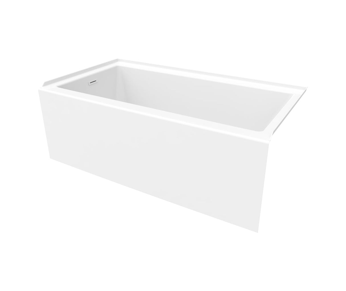MAAX 105704-000-001-101 Rubix 6032 AFR Acrylic Alcove Left-Hand Drain Bathtub in White