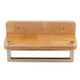 ALFI brand AB5510 12" Small Wooden Shelf with Chrome Towel Bar Bathroom Accessory