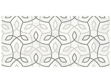 Anatolia Tile Utopio Vine Mist Honed W/ Polished Accents Natural Stone Waterjet Mosaic 5001-0414-0 Vine Mist - premium natural stone mosaic tile from Anatolia Tile, available at PoshHaus showroom in Keene, NH