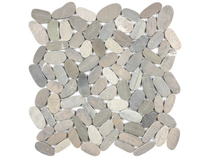 Anatolia Tile Zen Vitality Mica Flat Matte Pebble Mosaics. 1 Sheet = 1 Sq. Ft. 5001-0229-0 (76-464) Vitality Mica Flat Pebble - premium natural stone mosaic tile from Anatolia Tile, available at PoshHaus showroom in Keene, NH