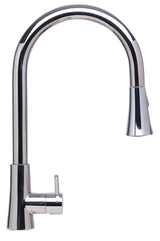 ALFI brand AB2034-PSS Solid Polished Stainless Steel Pull Down Single Hole Kitchen Faucet
