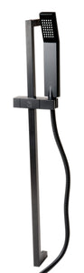 Black Matte Square Sliding Rail Hand Shower Set