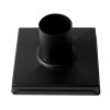 5" x 5" Black Matte Square Stainless Steel Shower Drain with Solid Cover