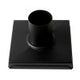5" x 5" Black Matte Square Stainless Steel Shower Drain with Solid Cover
