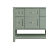 Breckenridge 72" Double Vanity, Smokey Celadon w/ 3 CM Ethereal Noctis Top