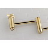 Kingston Brass KS8102ZX Millennium Wall Mount Pot Filler Kitchen Faucet, Polished Brass