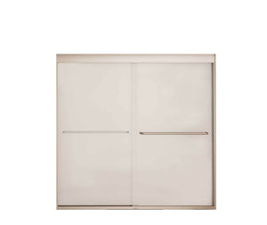 MAAX 134561-978-305-000 Kameleon 55-59 x 57 in. 6 mm Bypass Tub Door for Alcove Installation with Frosted glass in Brushed Nickel