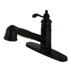 Gourmetier GSC7570TL Templeton Single-Handle Pull-Out Kitchen Faucet, Matte Black