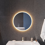 ANZZI BA-LMDFX018AL 24-in. Diam. LED Front/Back Lighting Bathroom Mirror with Defogger