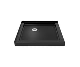 MAAX 107333-000-015 Roka 4242 Acrylic Corner Shower Base with Corner Drain in Black