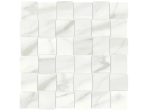 Anatolia Tile 2X2 Basketweave Mayfair Volakas Grigio Polished Porcelain Mosaics. 1 Sheet = .98 Sq. Ft. 4501-0144-1 Volakas Grigio 2x2 Basketweave Polished - premium natural stone mosaic tile from Anatolia Tile, available at PoshHaus showroom in Keene, NH