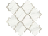 Anatolia Tile Mayfair Volakas Grigio Arabesque Polished Porcelain Mosaics. 1 Sheet = .97 Sq. Ft. 4501-0134-1 Volakas Grigio Arabesque - premium natural stone mosaic tile from Anatolia Tile, available at PoshHaus showroom in Keene, NH