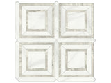 Anatolia Tile Mayfair Volakas Grigio Piazza Polished Porcelain Mosaic. 1 Sheet = .96 Sq. Ft. 4501-0157-1 Volakas Grigio Piazza - premium natural stone mosaic tile from Anatolia Tile, available at PoshHaus showroom in Keene, NH