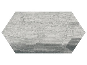 24 Inch Volcana Notte Picket Honed Marble Tile - 12