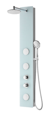 ANZZI SP-AZ050 Mare Series 60 in. Full Body Shower Panel System with Heavy Rain Shower and Spray Wand in White