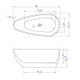 ALFI brand AB8862 59 inch Black & White Oval Acrylic Free Standing Soaking Bathtub