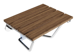 Fit 14.96 in. Teak Wall Mounted Folding Shower Seat SS-F