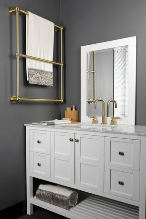 Kingston Brass FSC8933DL Concord Widespread Bathroom Faucet with Brass Pop-Up, Brushed Brass