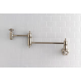 Kingston Brass KS3106AX Restoration Wall Mount Pot Filler Kitchen Faucet, Polished Nickel