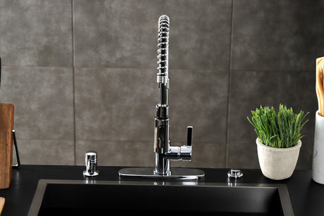 Gourmetier LS8771CTL Continental Single-Handle Pre-Rinse Kitchen Faucet, Polished Chrome