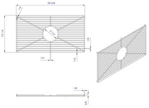 Stainless steel kitchen sink grid for AB3018SB, AB3018ARCH, AB3018UM