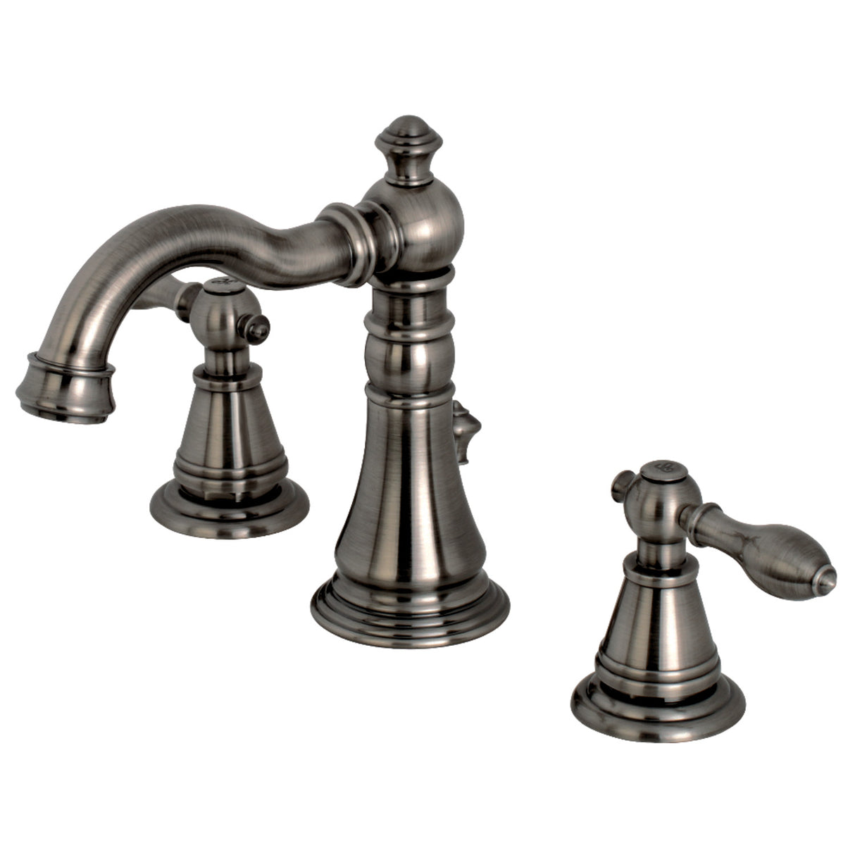 Fauceture FSC1974AL English Classic Widespread Bathroom Faucet, Black Stainless