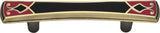 Atlas Homewares Canterbury Pull 3 Inch (c-c) Black & Red